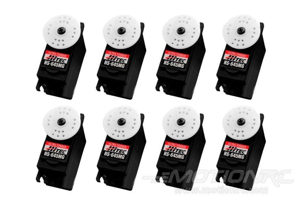 Hitec HS-645MG Ultra Torque Ball Bearing Metal Gear Servo Airplane Multi-Pack (8 Servos) HRC6005-012