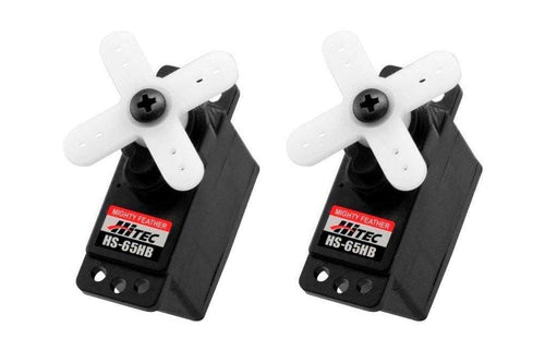 Hitec HS-65HB Very High Torque 9g Micro Servo Airplane Multi-Pack (2 Servos) HRC6005-016