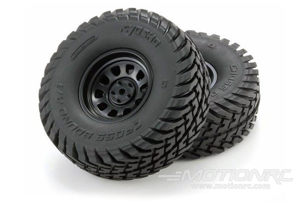 Kyosho 1/10 Scale Outlaw Rampage Pro Complete Wheel & Tire Set (2pcs) KYOOLTH001BK