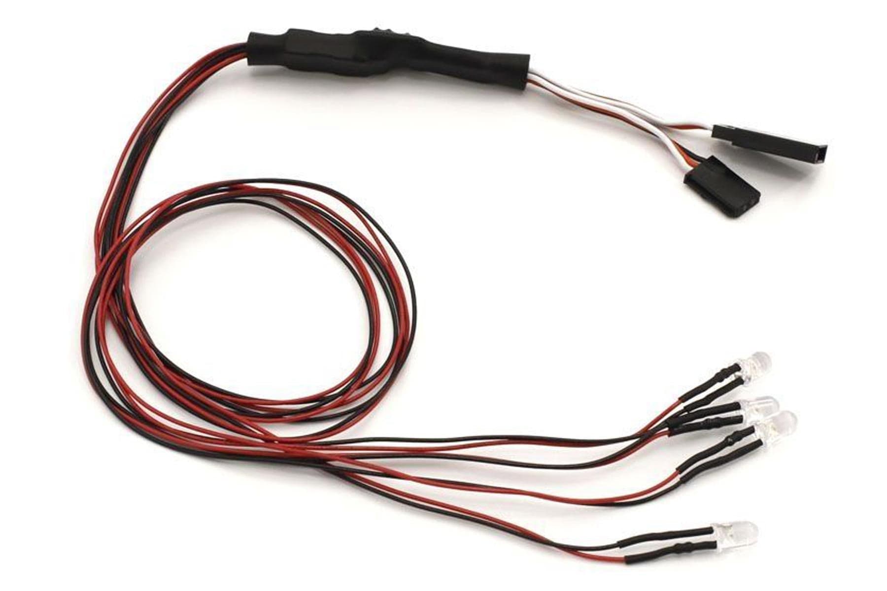 Kyosho LED Light Unit Clear and Red with 400mm Leads (4) KYO97054-4CR