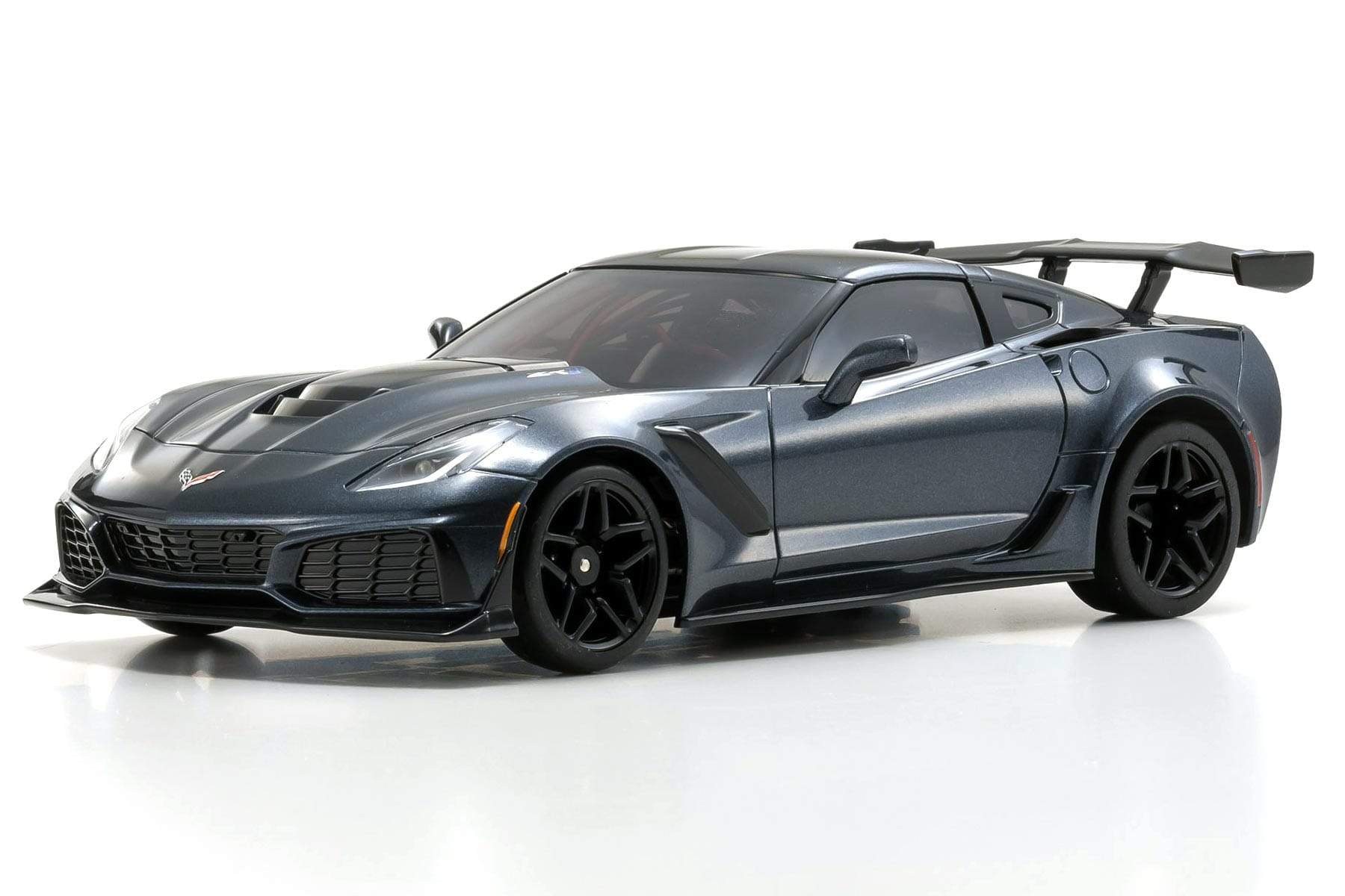 Kyosho Mini-Z Corvette ZR1 Shadow Gray Metallic Readyset 1/27 Scale RWD Car w/LEDs - RTR