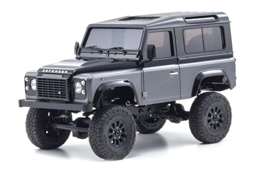 Kyosho Mini-Z Grey/Black Land Rover Defender 90 MX-01 1/27 Scale AWD Truck - RTR KYO32526GM