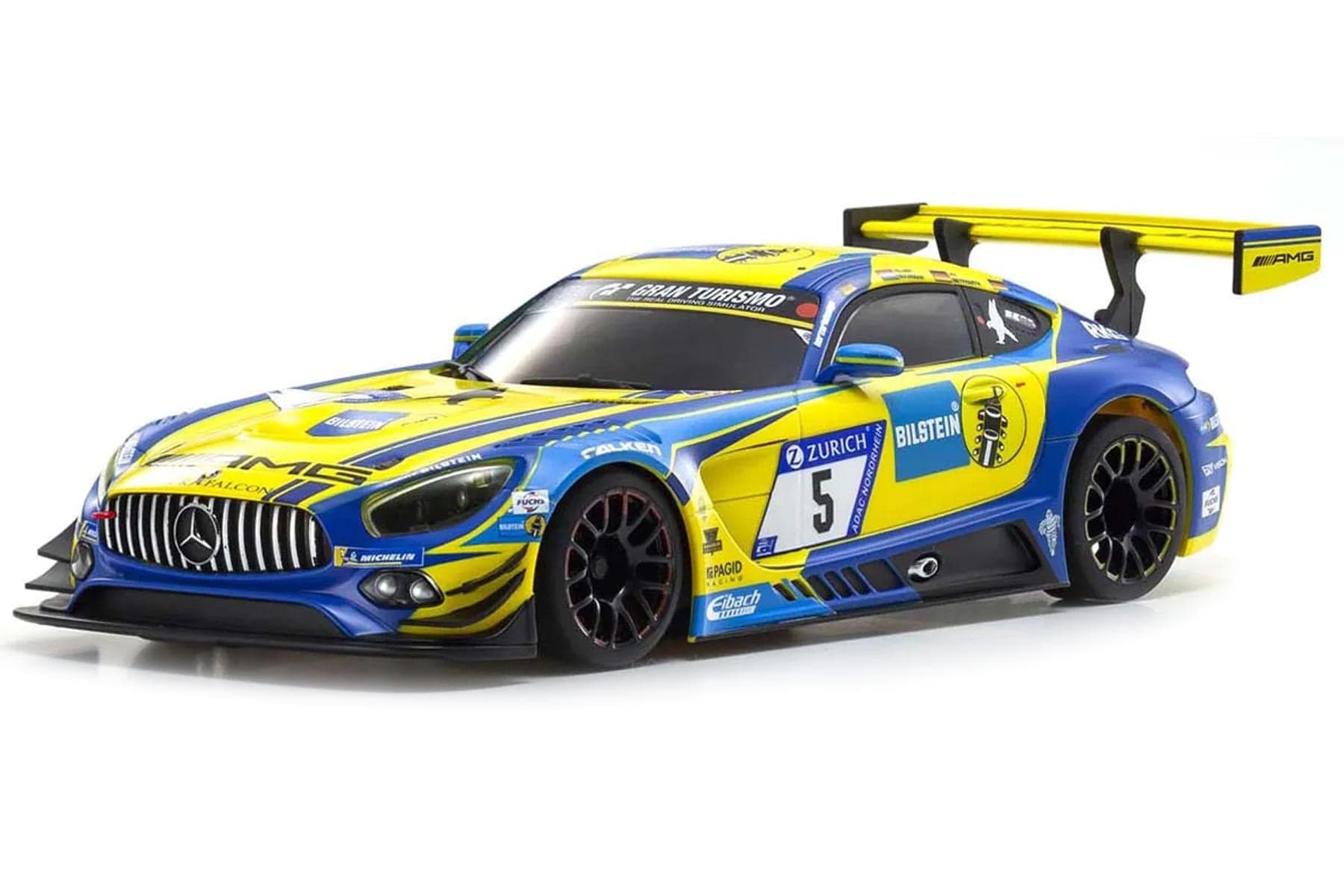 Kyosho Mini-Z Mercedes-AMG GT3 No. 5 24H Nurburgring 2018 1/27 Scale RWD Car - RTR KYO32345BLY