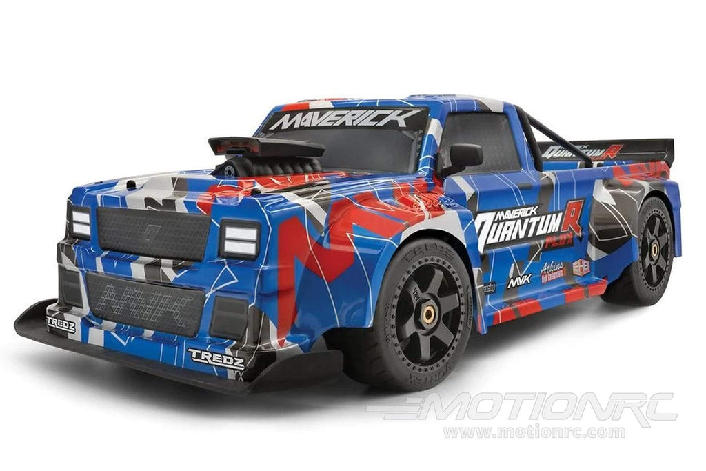 Maverick QuantumR Flux 4WD 1/8 Scale Race Truck (Blue/Red) - RTR MVK150312