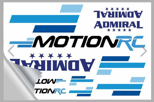 Motion RC Promotional Stickers 4x6 Sheet Clear Back MRCSTICKCLRMED