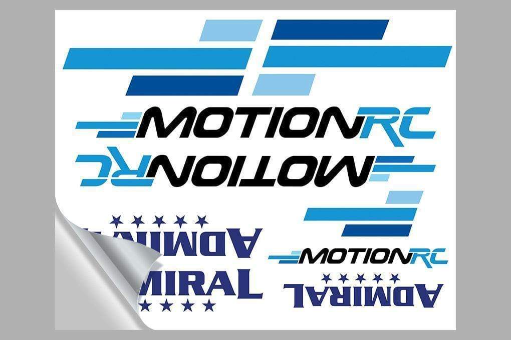 Motion RC Promotional Stickers 8x10 Sheet Clear Back MRCSTICKCLRLRG
