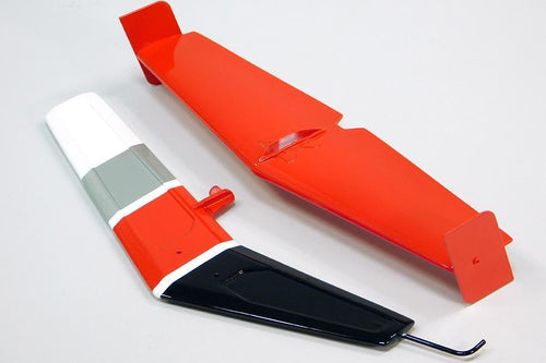 Roban 500 Size MD-500E Police Red Tail Fin Set RBN-SP-MD500PR-03