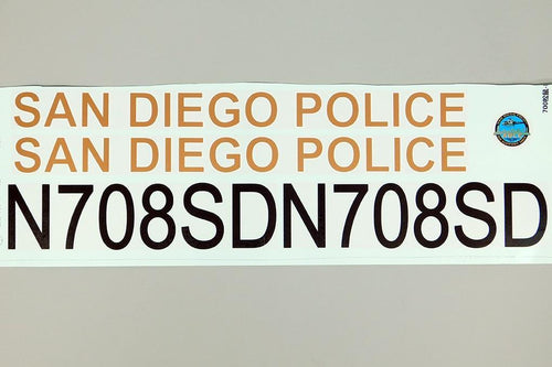 Roban 700 Size AS350 San Diego Police Decal Set RBN-70-118-AS350-SDP