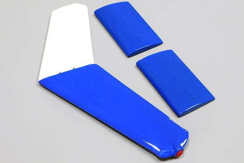 Roban 700 Size B206 Blue and White Tail Fin Set RBN-SP-JR700-02BW