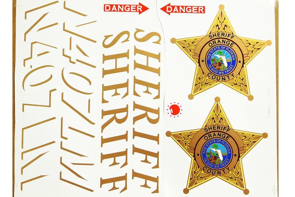 Roban 700 Size B407 Sheriff Decal Set RBN-70-118-B407SF