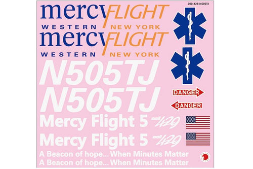 Roban 700 Size B429 Mercy Flight Decal Set RBN-70-118-BE429-MF