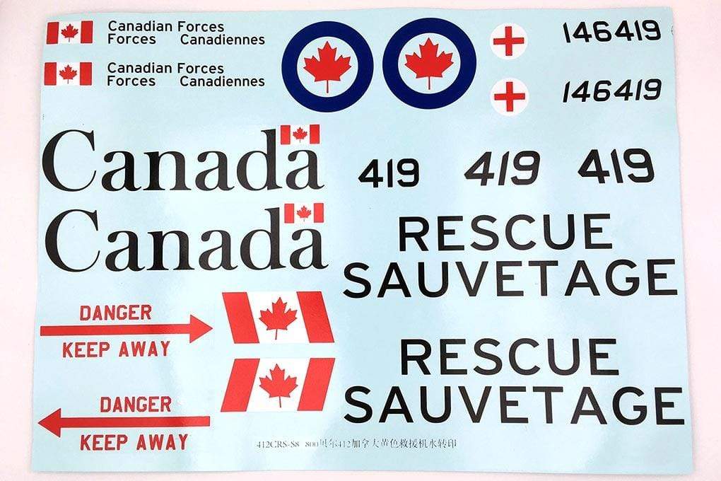 Roban 800 Size B412 Canada Rescue Decal Set RBN-70-118-B412-CRS