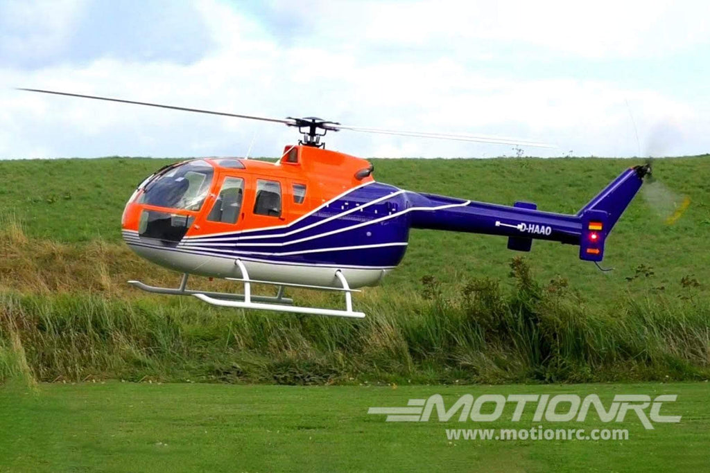 Roban BO-105 Orange and Blue 800 Size Scale Helicopter - ARF RCH-BO105RWB8