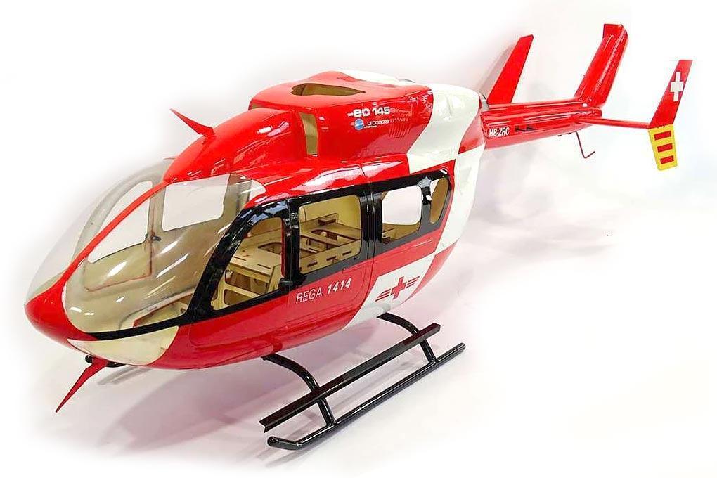 Roban EC-145 Swiss Medic Red/White 600 Size Helicopter Scale Conversion - KIT RBN-KF145RW-6