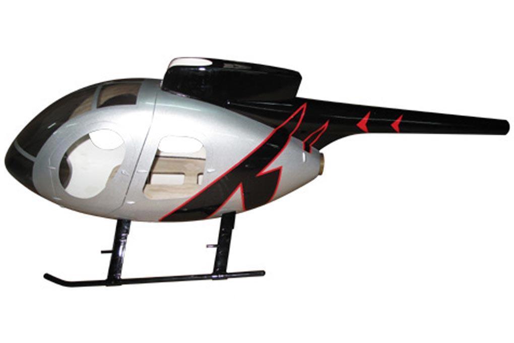 Roban MD-500E Civil Silver/Black 600 Size Helicopter Scale Conversion - KIT RBN-KF-500ESB6