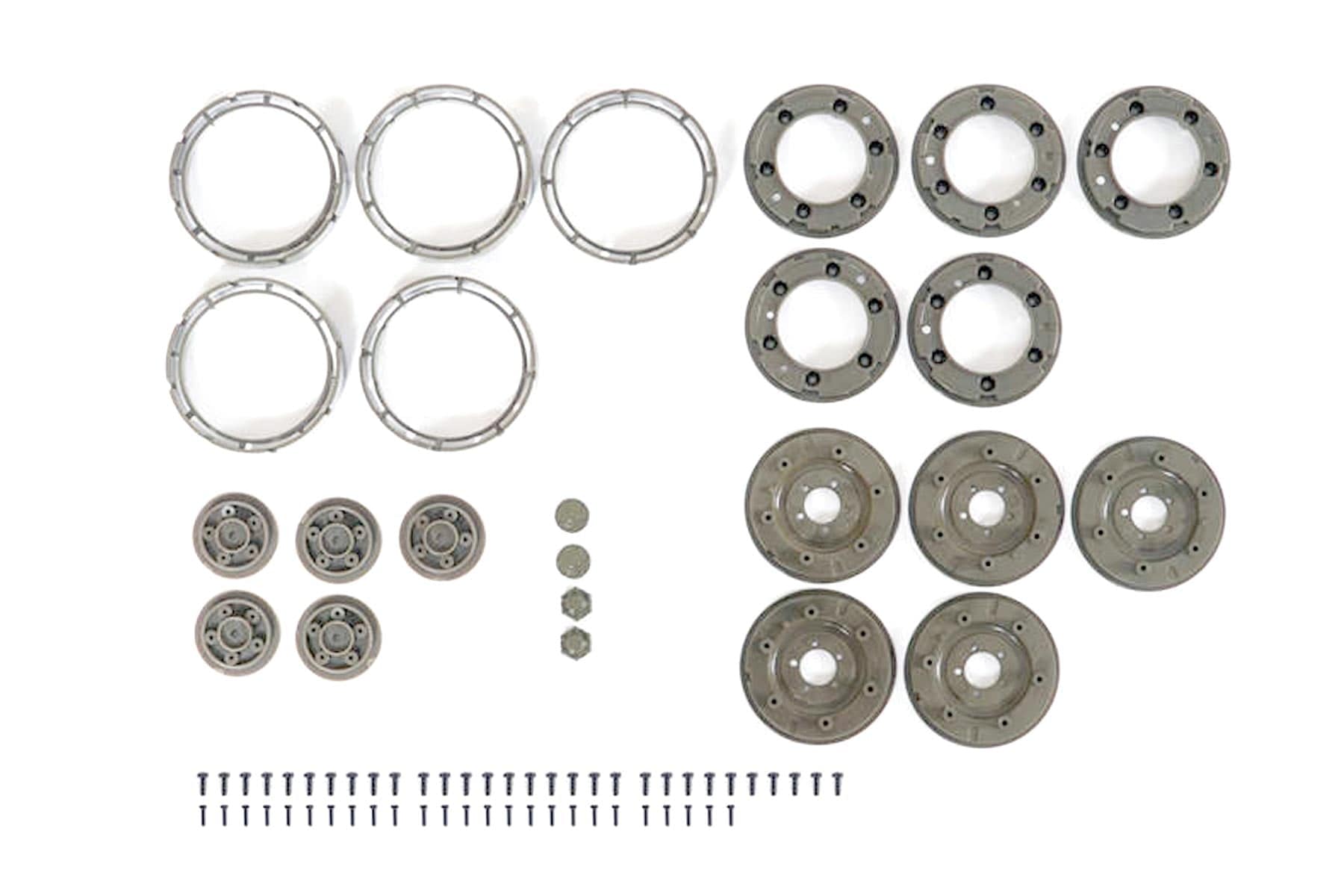 Roc Hobby 1/12 Scale 1941 MB Willys 4WD Truck Front/Rear Wheel Set FMSC1146