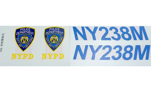 RotorScale MD500E Police Blue 450 Decal Set RSH000106