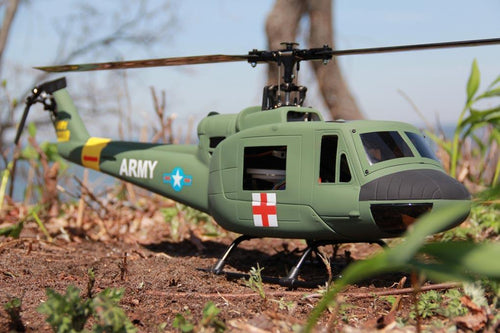 RotorScale UH-1A Huey Medic Green 450 Size Helicopter - PNP RSH0003P