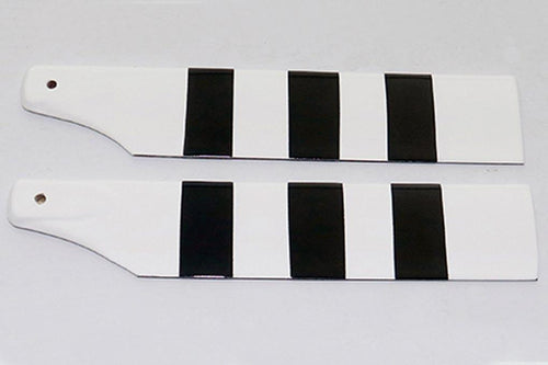 Tail Blade Set, 2B Black/White For 700/800 Size BE407 and BE412 Roban Helicopters RBN-70-058-2B2