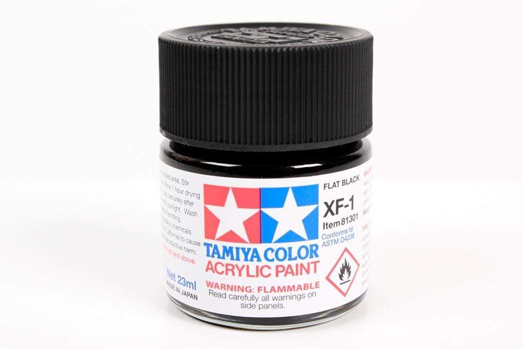 Tamiya Acrylic XF-1 Flat Black 23ml Bottle