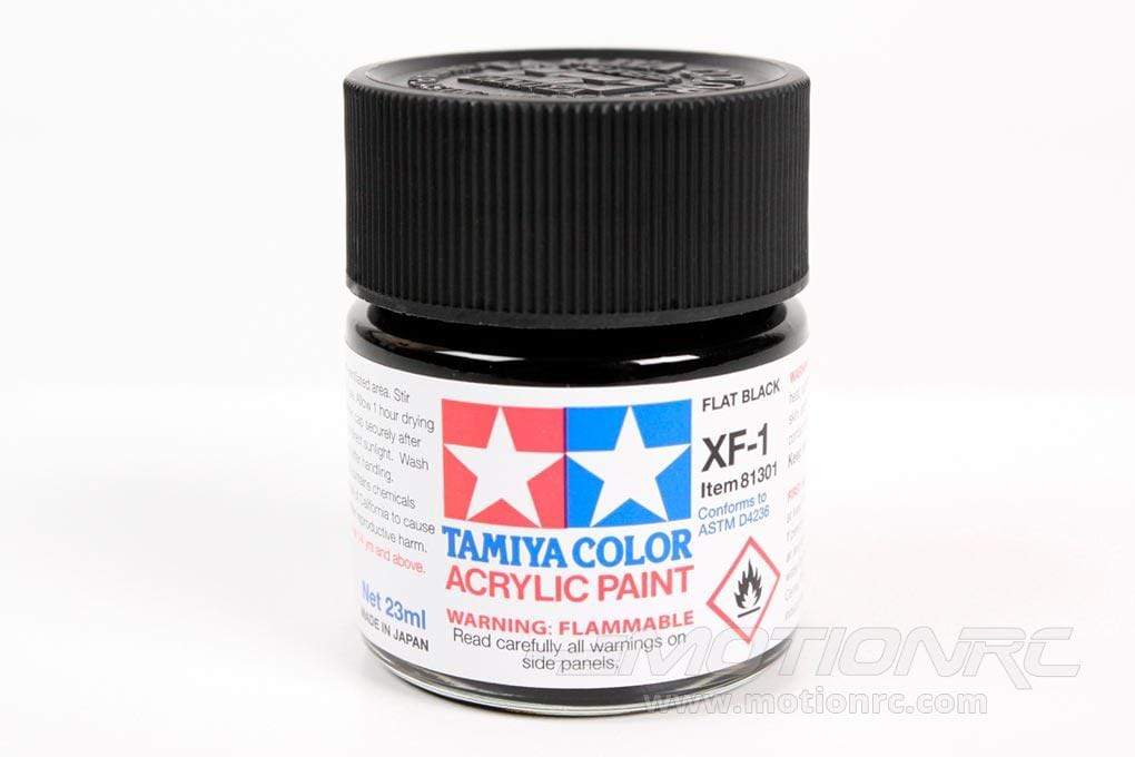 Tamiya Acrylic XF-1 Flat Black 23ml Bottle