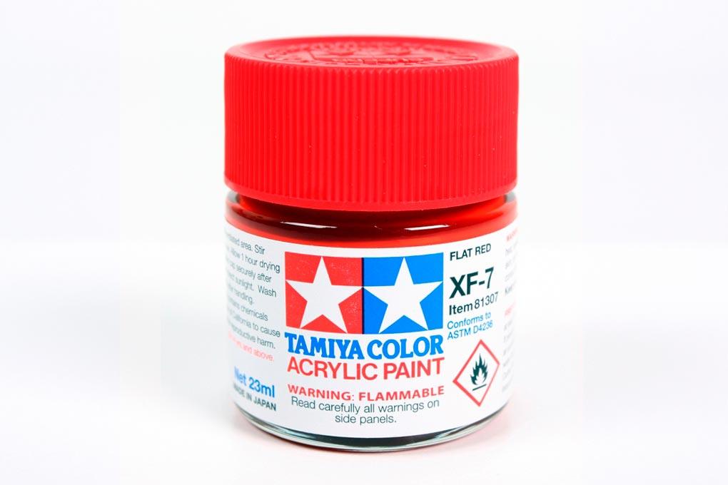 Tamiya Acrylic XF-7 Flat Red 23ml Bottle