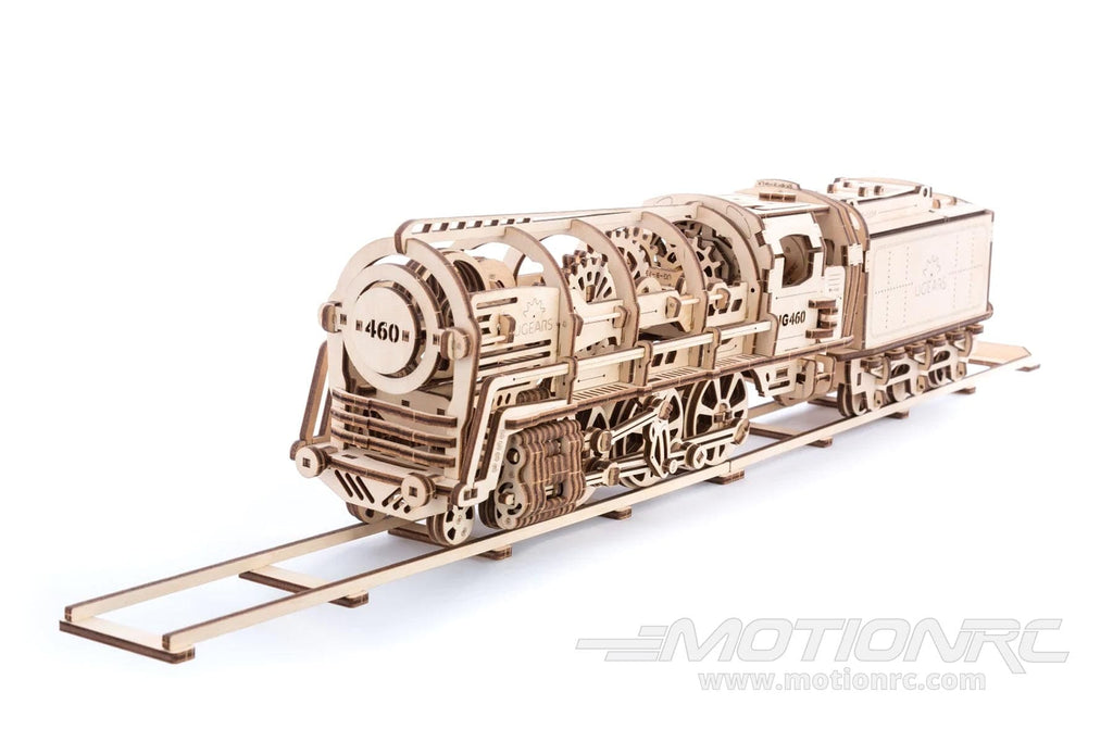 UGears Locomotive with Tender Mechanical 3D Wooden Model Kit UTG0011