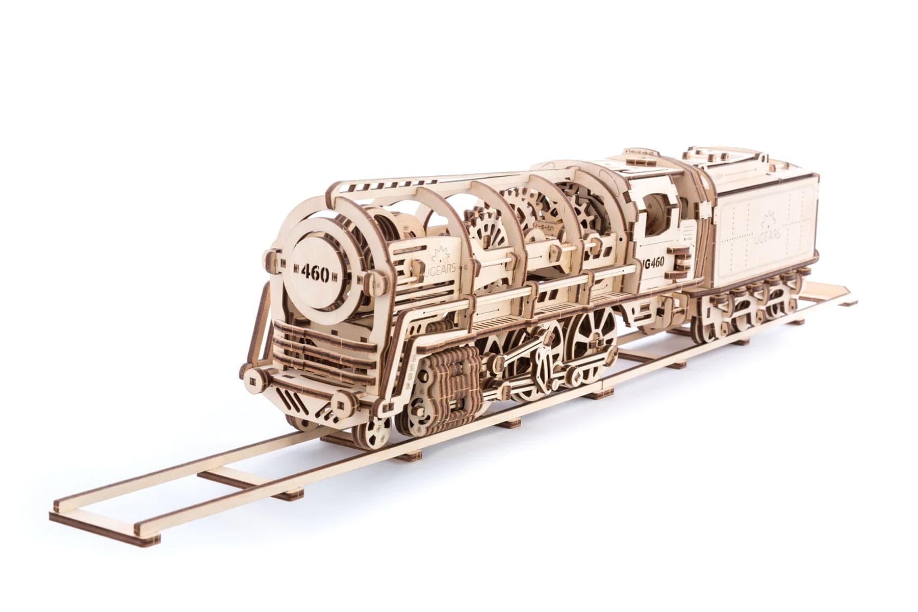 UGears Locomotive with Tender Mechanical 3D Wooden Model Kit UTG0011