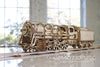 UGears Locomotive with Tender Mechanical 3D Wooden Model Kit UTG0011