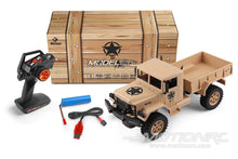 Load image into Gallery viewer, WLToys Military Truck Tan 1/12 Scale 4WD Truck - RTR WLT124302-100
