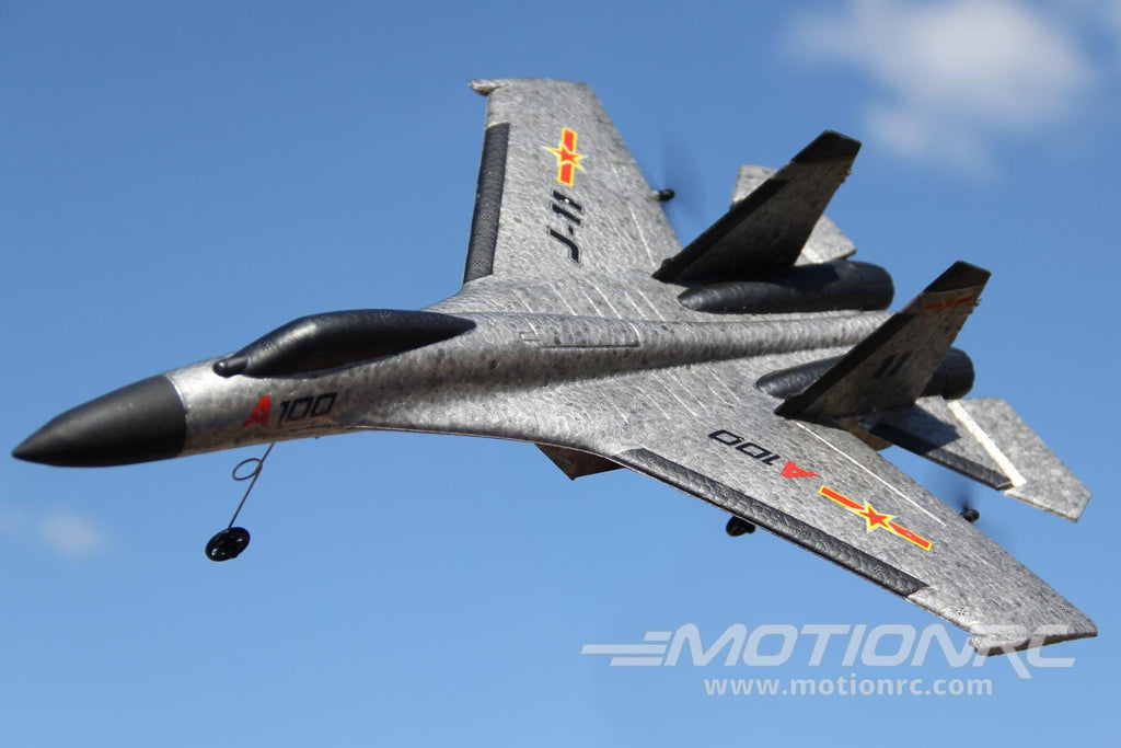 XK Model A100-G SU-27 Grey with Gyro 340mm (13.3") Wingspan - RTF WLT-A100-G