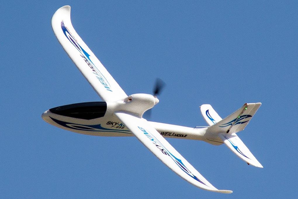 XK Sky King Glider Blue with LED Lights 750mm (29.5
