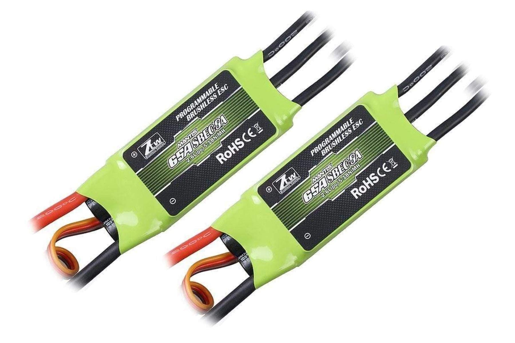 ZTW Mantis 65A ESC with 8A SBEC Multi-Pack (2 ESCs) ZTW6003-001